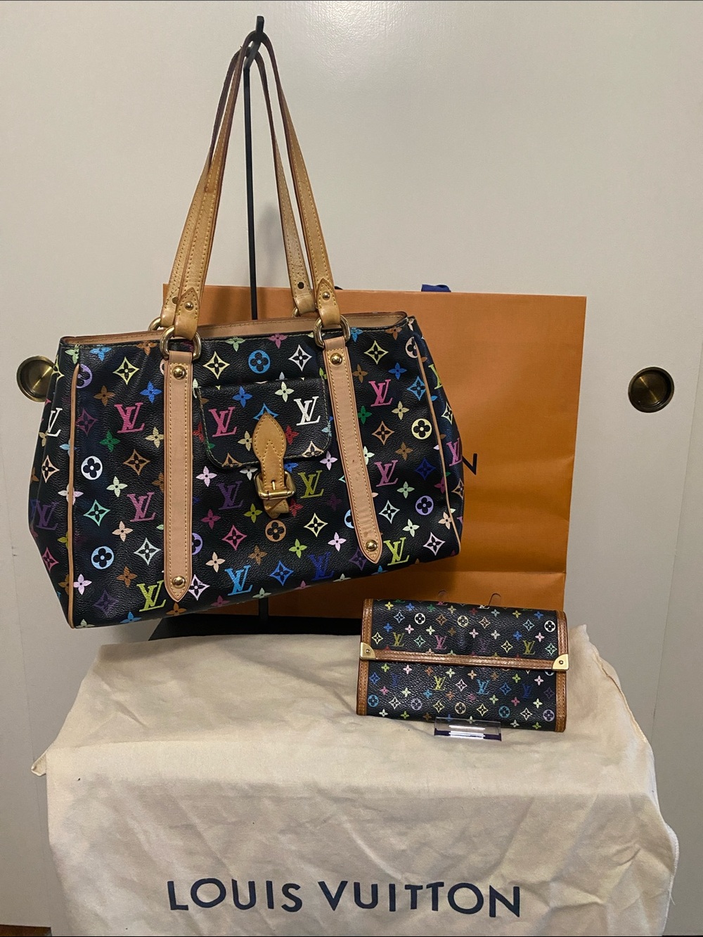 Authentic Vintage Louis Vuitton Aurelia Handbag with Matching Wallet